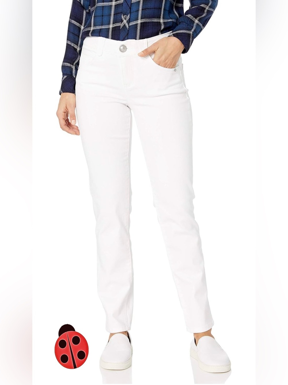 Democracy Absolutions White Straight-Leg Jeans Size 16